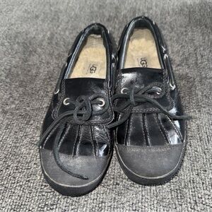 Ugg Australia Womens Ashdale Boat Shoes Black Lace Up Round Toe Low Top 6 EUR 37